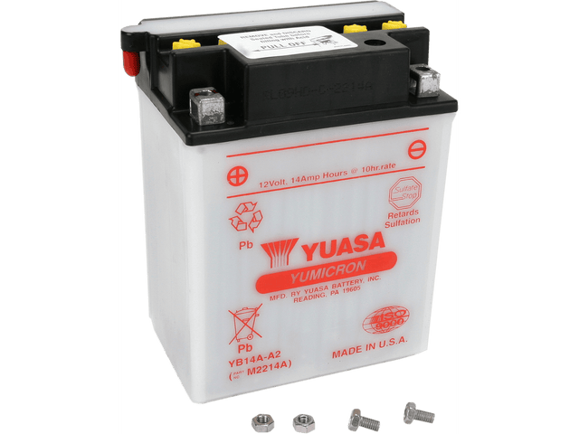 YUASA Battery - YB14A-A2 YUAM2214AIND - Moto Shop Service