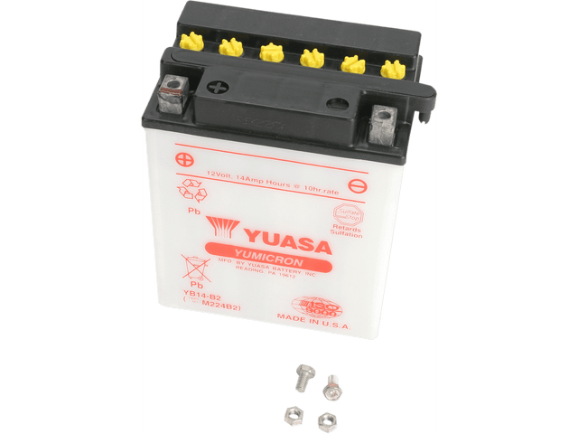 YUASA Battery - YB14-B2 YUAM224B2IND - Moto Shop Service