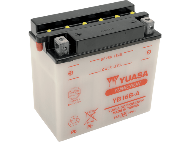 YUASA Battery - YB16B-A YUAM2216B - Moto Shop Service