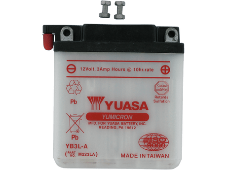 YUASA Battery - YB3L-A YUAM223LA - Moto Shop Service