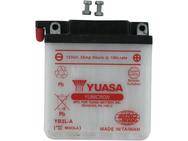 YUASA Battery - YB3L-A YUAM223LA - Moto Shop Service