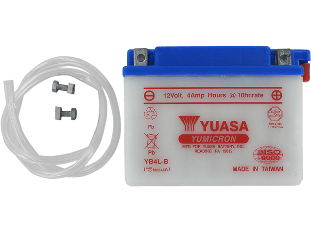 YUASA Battery - YB4L-B YUAM224LB - Moto Shop Service