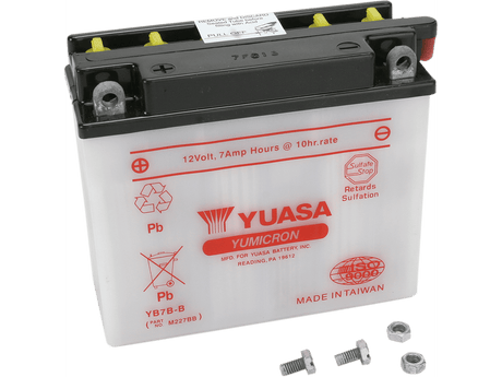 YUASA Battery - YB7B-B YUAM227BB - Moto Shop Service