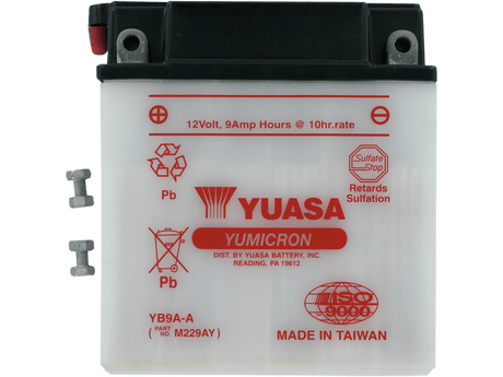 YUASA Battery - YB9A-A YUAM229AY - Moto Shop Service