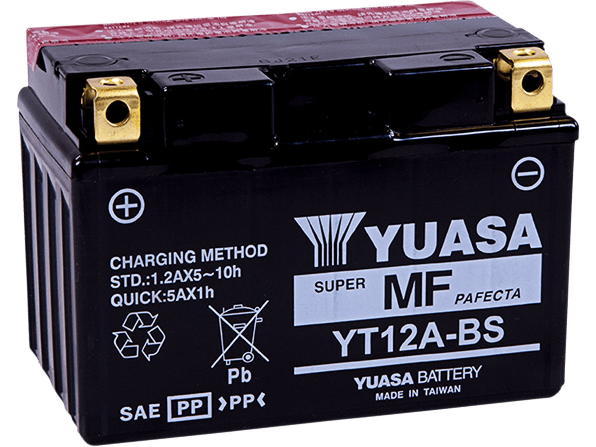 YUASA AGM Battery - YT12A-BS - .49 L YUAM32ABS - Moto Shop Service