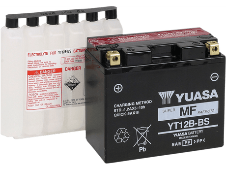 YUASA AGM Battery - YT12B-BS - .52 L YUAM6212B - Moto Shop Service