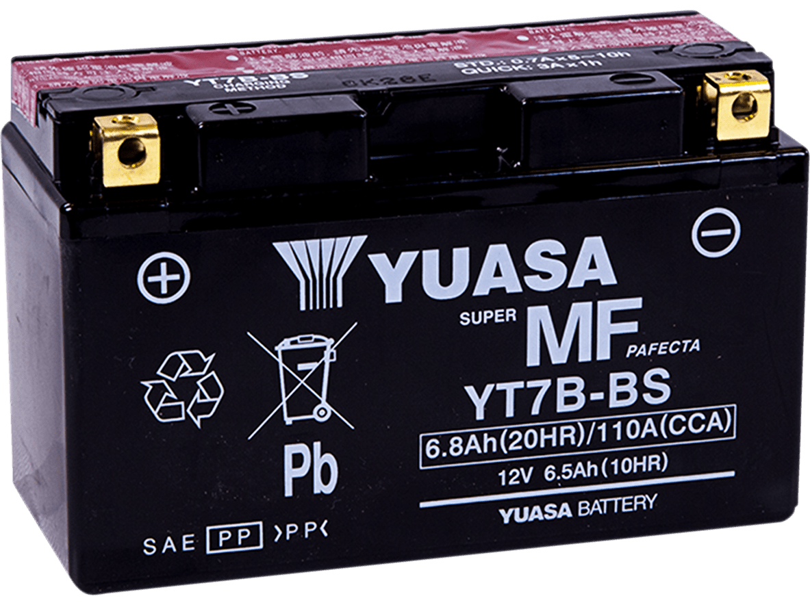 YUASA AGM Battery - YT7B-BS - .30 L YUAM62T7B - Moto Shop Service