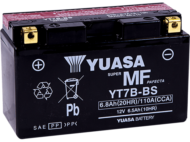 YUASA AGM Battery - YT7B-BS - .30 L YUAM62T7B - Moto Shop Service