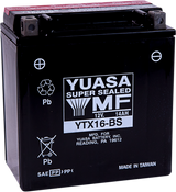 YUASA AGM Battery - YTX16-BS - .78 L YUAM32X6S - Moto Shop Service