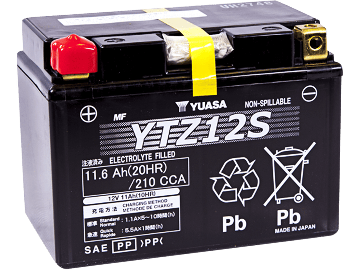 YUASA AGM Battery - YTZ12S YUAM7212A - Moto Shop Service