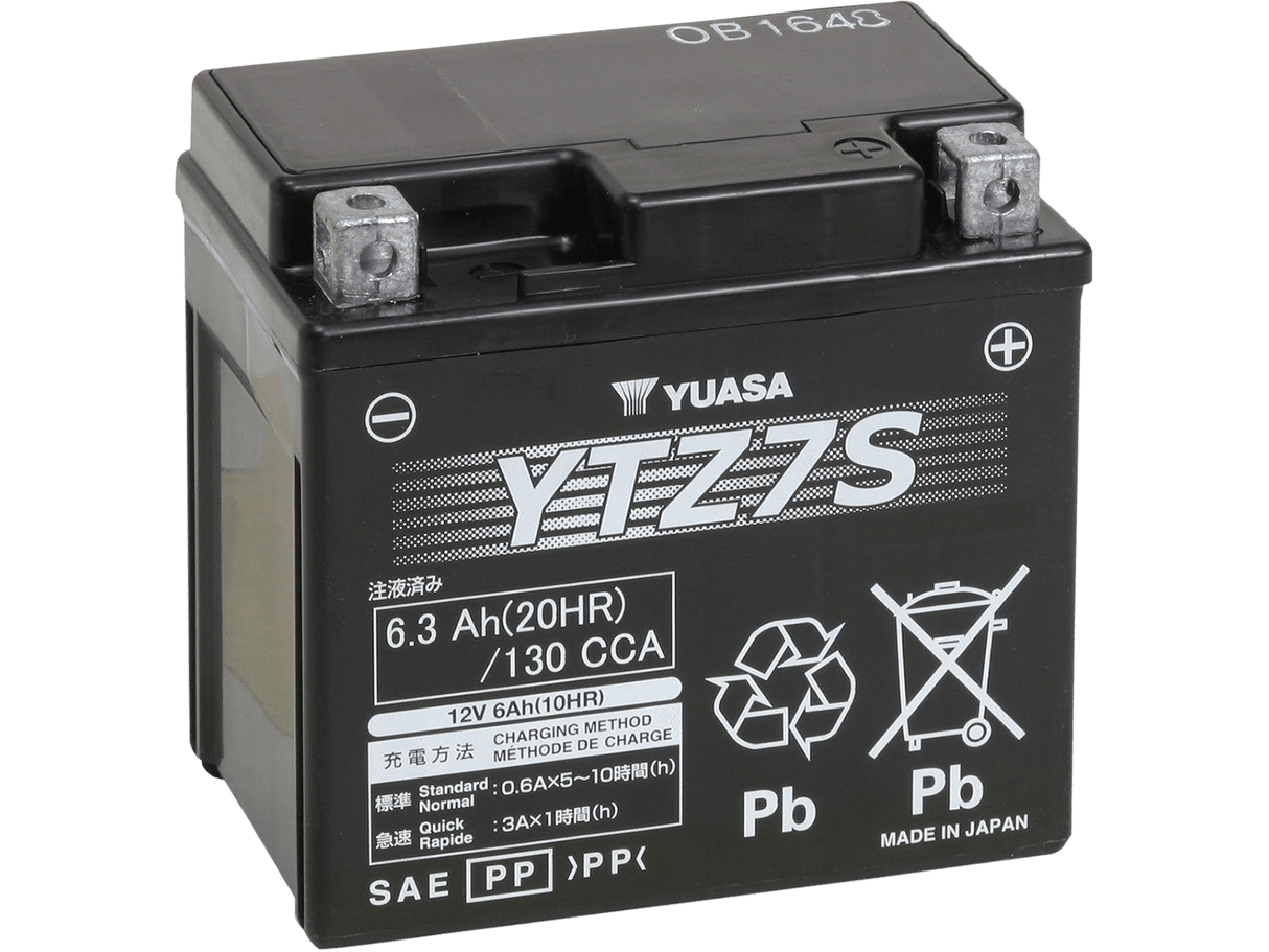 YUASA AGM Battery - YTZ7S YUAM727ZS - Moto Shop Service