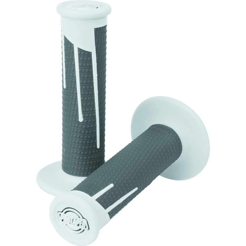 Full Diamond Clamp-On Grips - White/Dark Gray