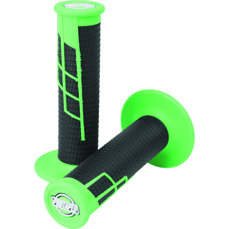 Clamp-On 1/2 Waffle Grips - Neon Green/Black