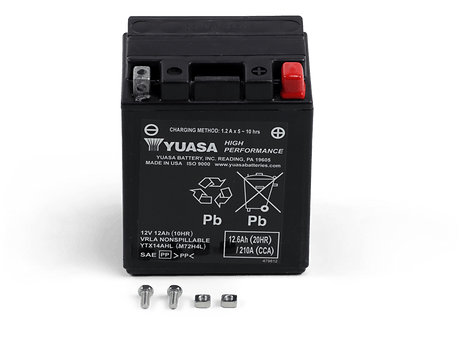 YUASA AGM Battery - YTX14AHL YUAM72H4L - Moto Shop Service