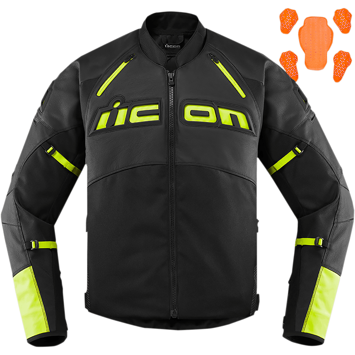 ICON Contra2* CE Jacket - Black/Hi-Viz - Small 2810-3654