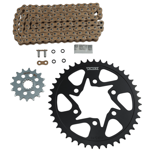 VORTEX Chain Kit - Gold - Kawasaki - ZX-6R CKG6387 - Moto Shop Service