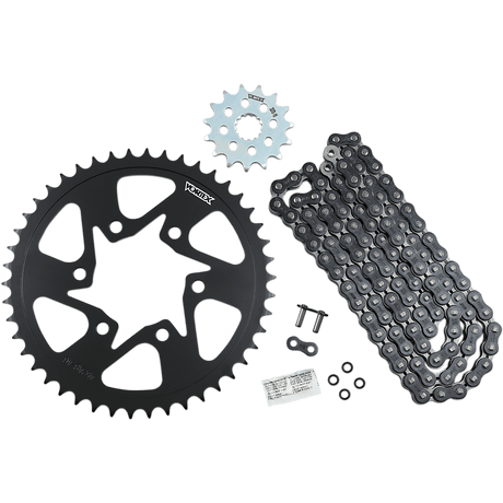 VORTEX Chain Kit - Black - Kawasaki - Versys 650 CK6394 - Moto Shop Service