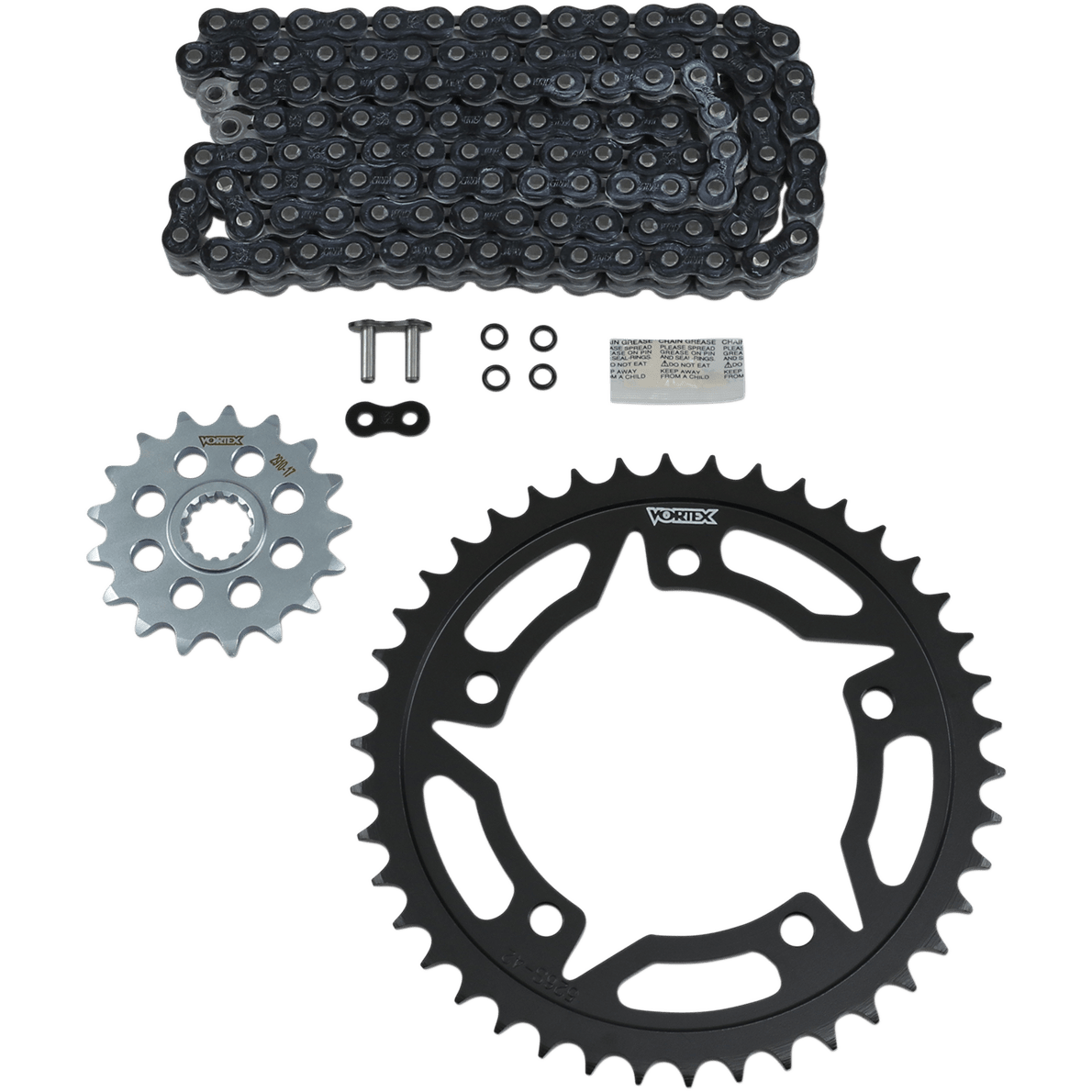 VORTEX Chain Kit - Black - Suzuki - GSX-S 750/Z CK6415 - Moto Shop Service