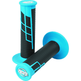 Clamp-On 1/2 Waffle Grip - Neon Blue/Black