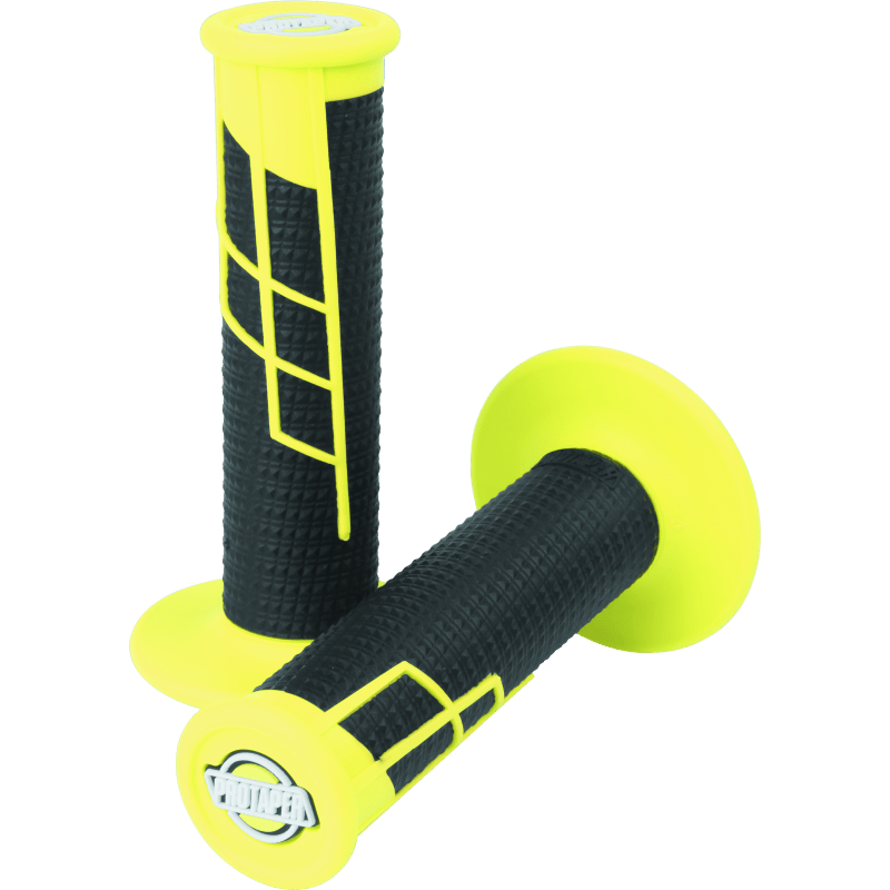 Clamp-On 1/2 Waffle Grip - Neon Yellow/Black