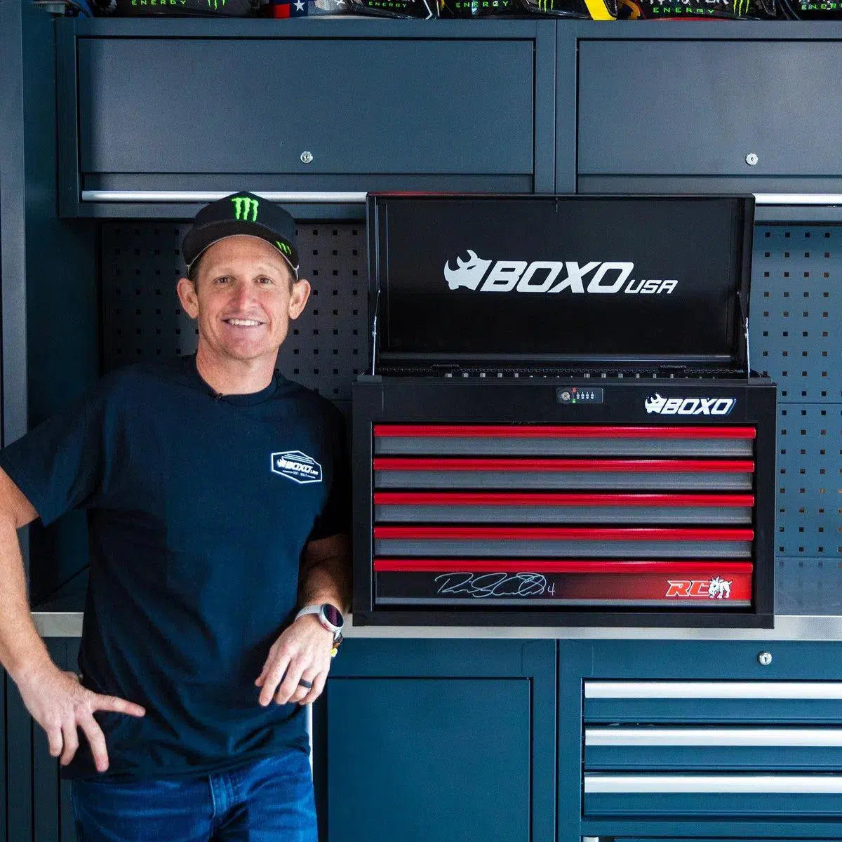 MotoBox | Limited Edition Ricky Carmichael 26" 103-Piece Metric Motorcycle 5-Drawer Hand Carry Tool Box