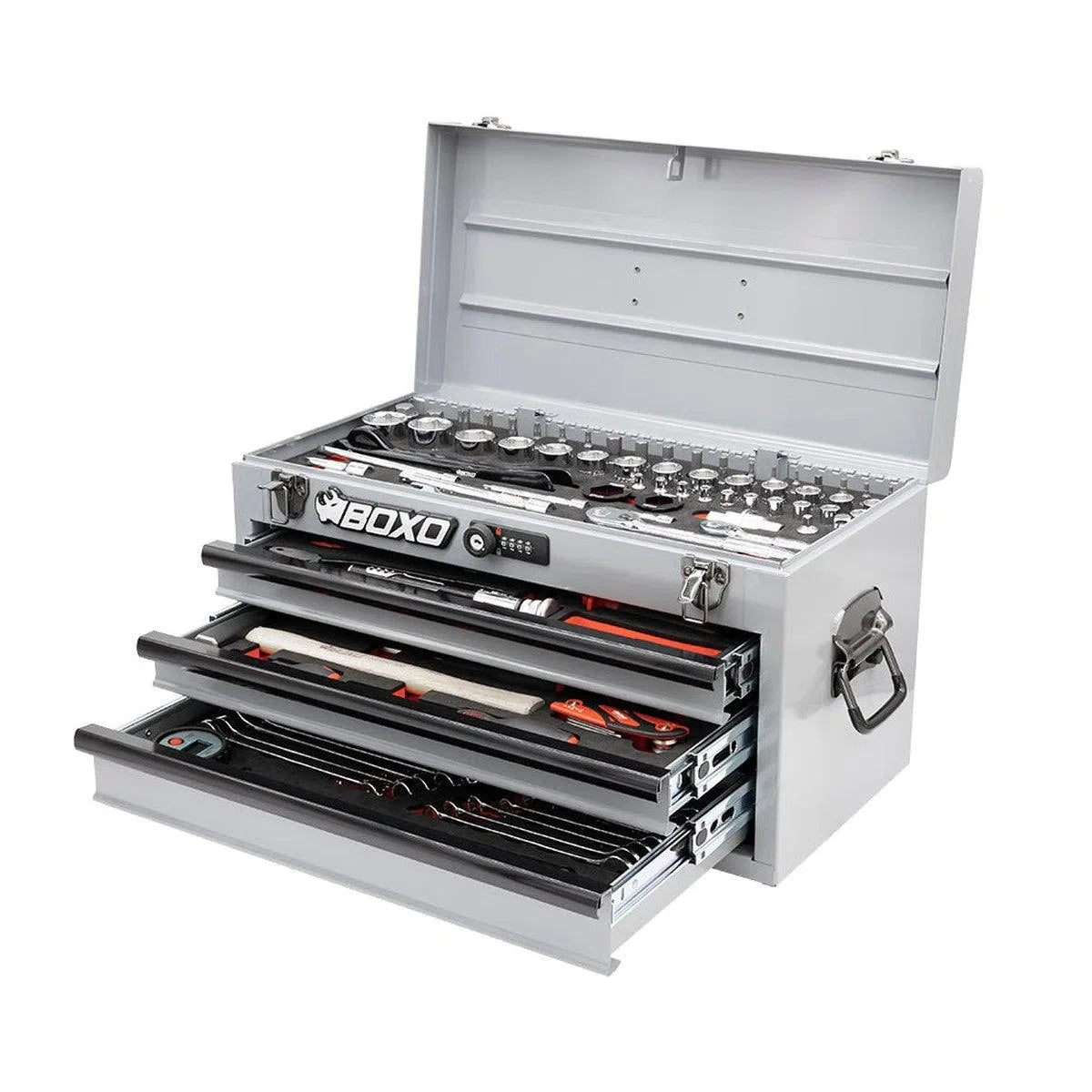 MotoBox | 103-Piece Metric Motorcycle 3-Drawer Hand Carry Tool Box