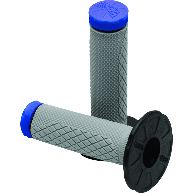 Tri Density Full Diamond MX Grips - Blue