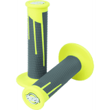 Full Diamond Clamp-On Grips - Neon Yellow/Dark Gray