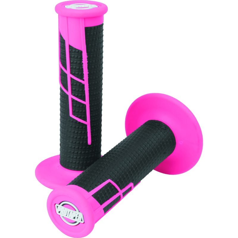 Clamp-On 1/2 Waffle Grip - Neon Pink/Black