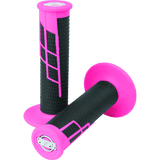 Clamp-On 1/2 Waffle Grip - Neon Pink/Black