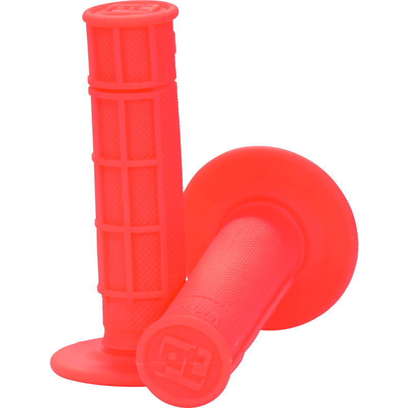 1/2 Waffle Grips - Neon Red